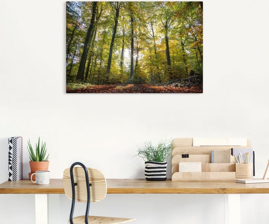 Artland Artprint op linnen Loofbos in de herfst - Foto 5