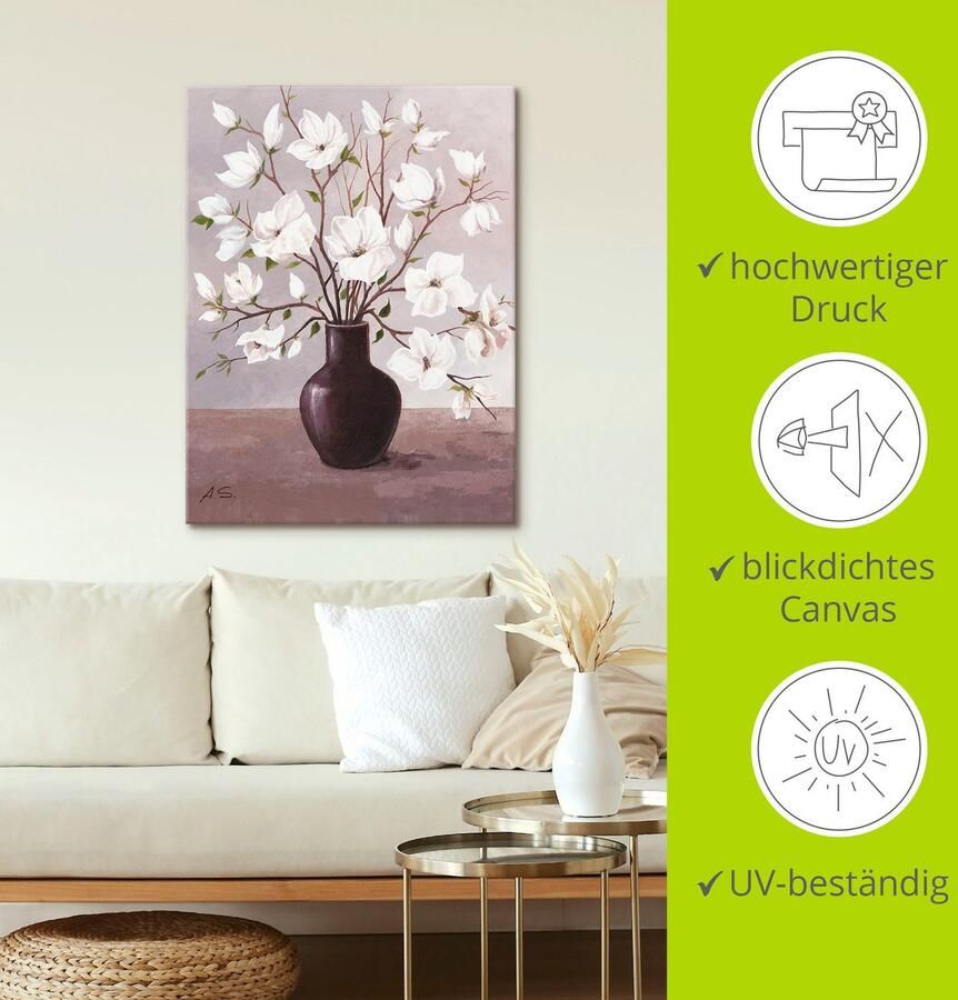 Artland Artprint op linnen Magnolia's - Foto 4