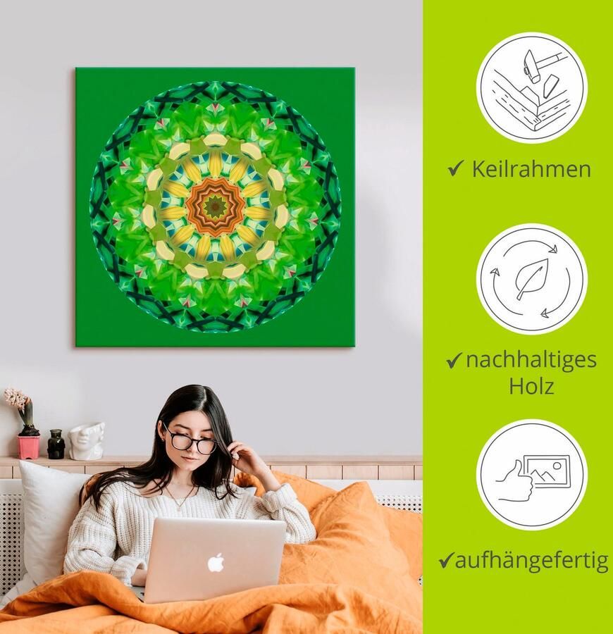 Artland Artprint op linnen Mandala II