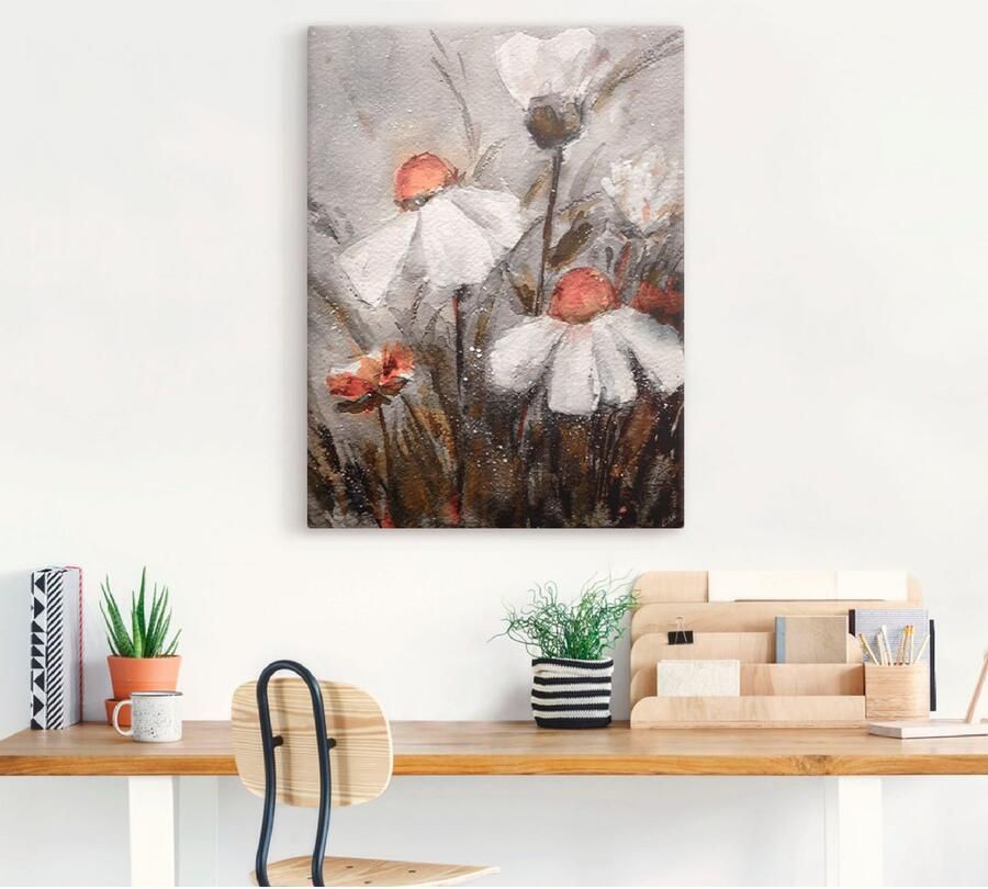 Artland Artprint op linnen Margrieten I gespannen op een spieraam - Foto 3