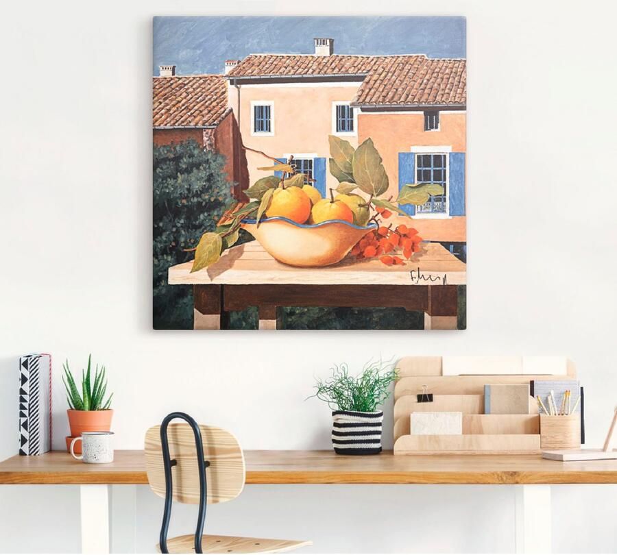 Artland Artprint op linnen Mediterraan wonen gespannen op een spieraam - Foto 3