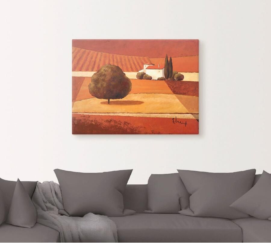 Artland Artprint op linnen Mediterrane korenvelden III - Foto 4