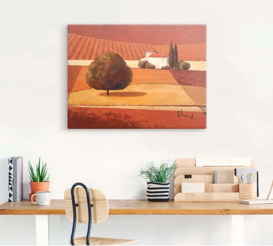 Artland Artprint op linnen Mediterrane korenvelden III - Foto 3