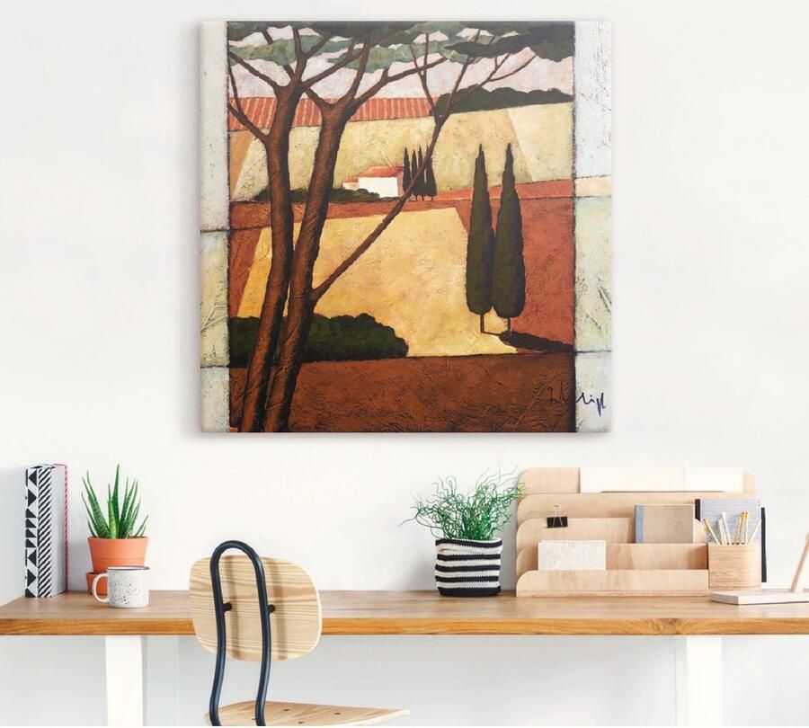 Artland Artprint op linnen Mediterrane korenvelden IV - Foto 3