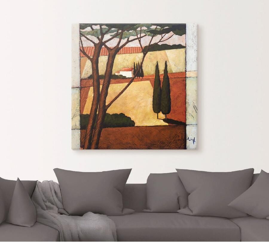 Artland Artprint op linnen Mediterrane korenvelden IV - Foto 4