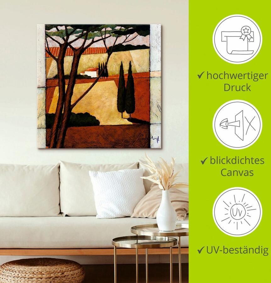 Artland Artprint op linnen Mediterrane korenvelden IV - Foto 2