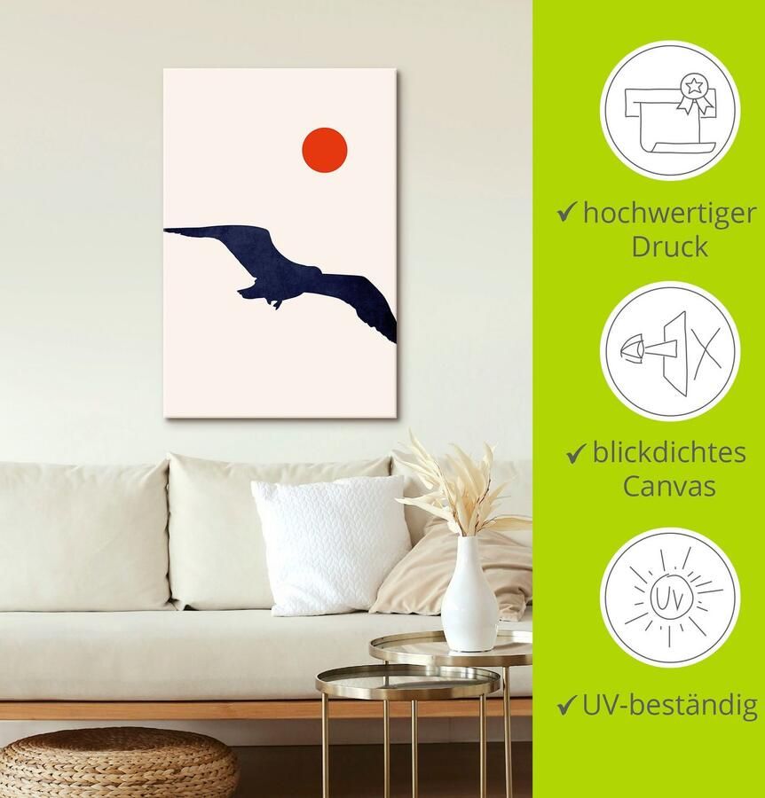 Artland Artprint op linnen Meeuw - Foto 3