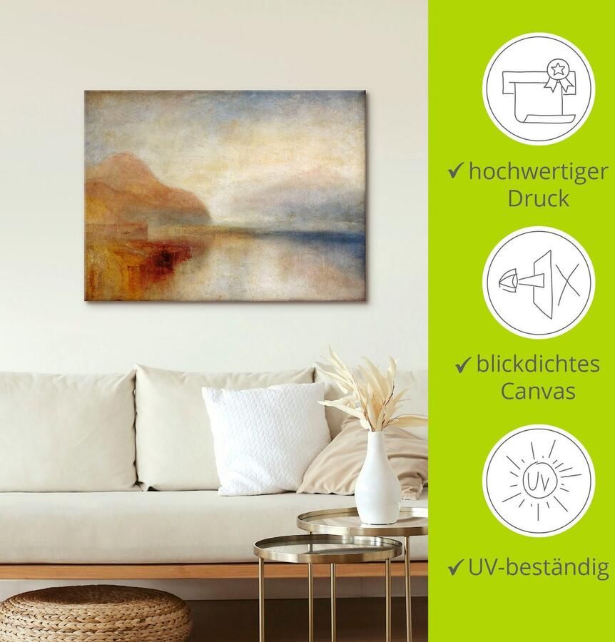 Artland Artprint op linnen Monte rosa. Omstreeks 1835x40 - Foto 2