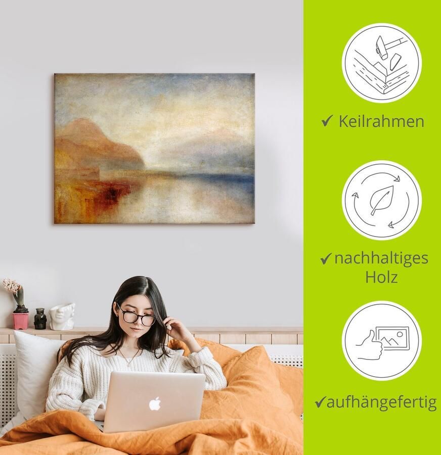 Artland Artprint op linnen Monte rosa. Omstreeks 1835x40