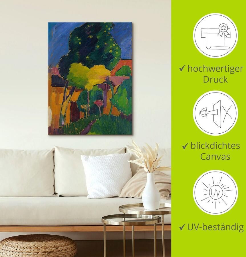 Artland Artprint op linnen Murnau. 1908 gespannen op een spieraam - Foto 2