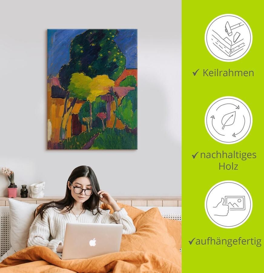 Artland Artprint op linnen Murnau. 1908 gespannen op een spieraam