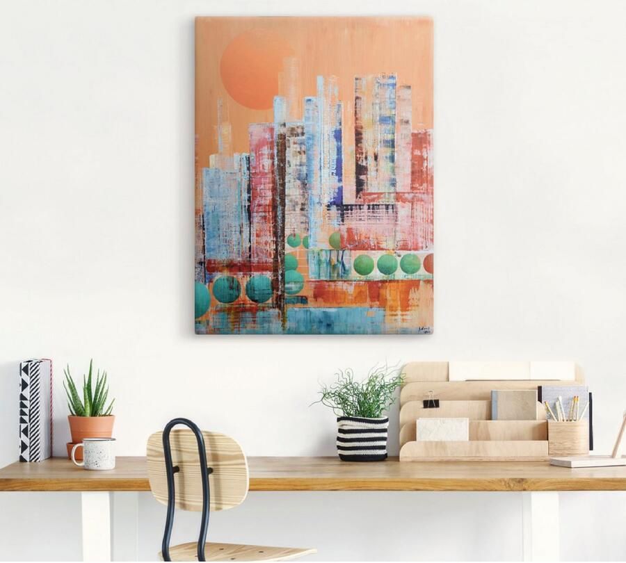 Artland Artprint op linnen New York abstract I gespannen op een spieraam - Foto 3