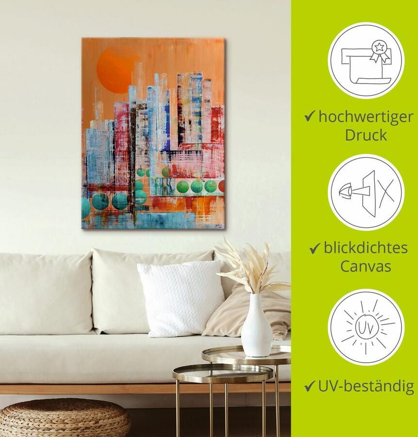 Artland Artprint op linnen New York abstract I gespannen op een spieraam - Foto 2