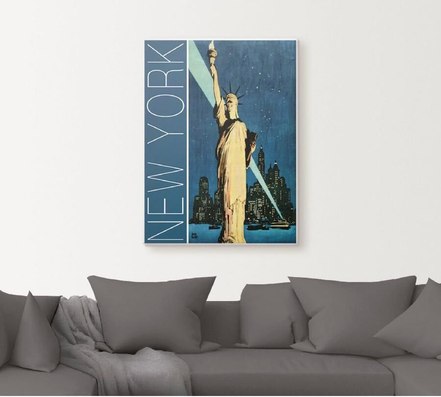 Artland Artprint op linnen New York vintage reisaffiche - Foto 3