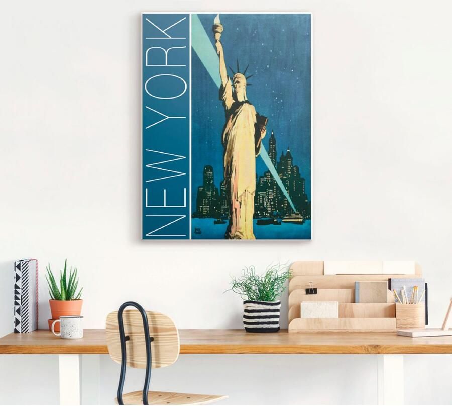 Artland Artprint op linnen New York vintage reisaffiche - Foto 4