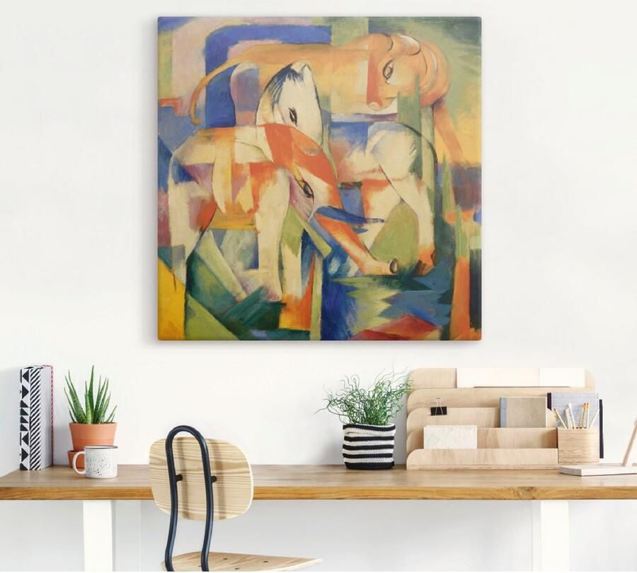 Artland Artprint op linnen Olifant paard rund. 1914. - Foto 4