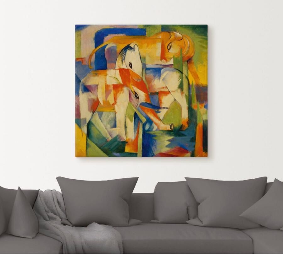 Artland Artprint op linnen Olifant paard rund. 1914. - Foto 5