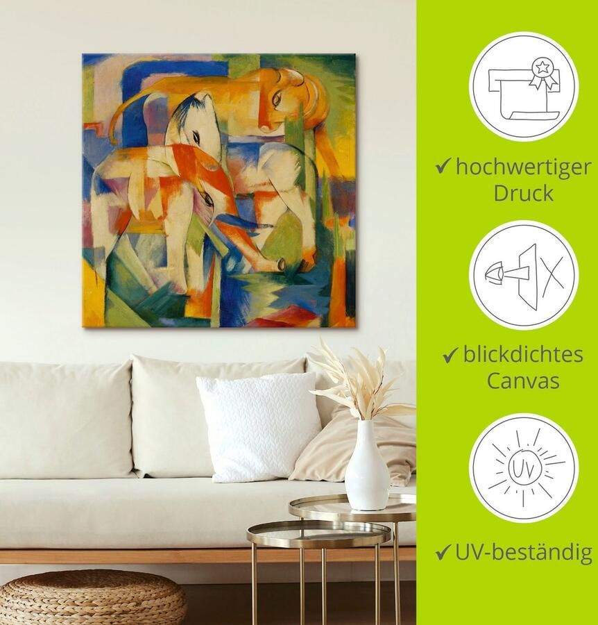 Artland Artprint op linnen Olifant paard rund. 1914. - Foto 3