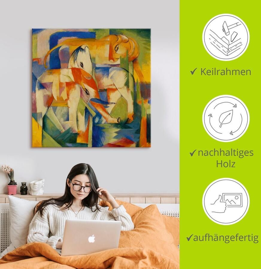 Artland Artprint op linnen Olifant paard rund. 1914. - Foto 2