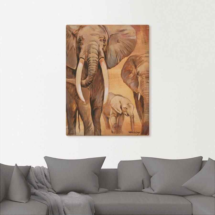 Artland Artprint op linnen Olifanten I - Foto 2