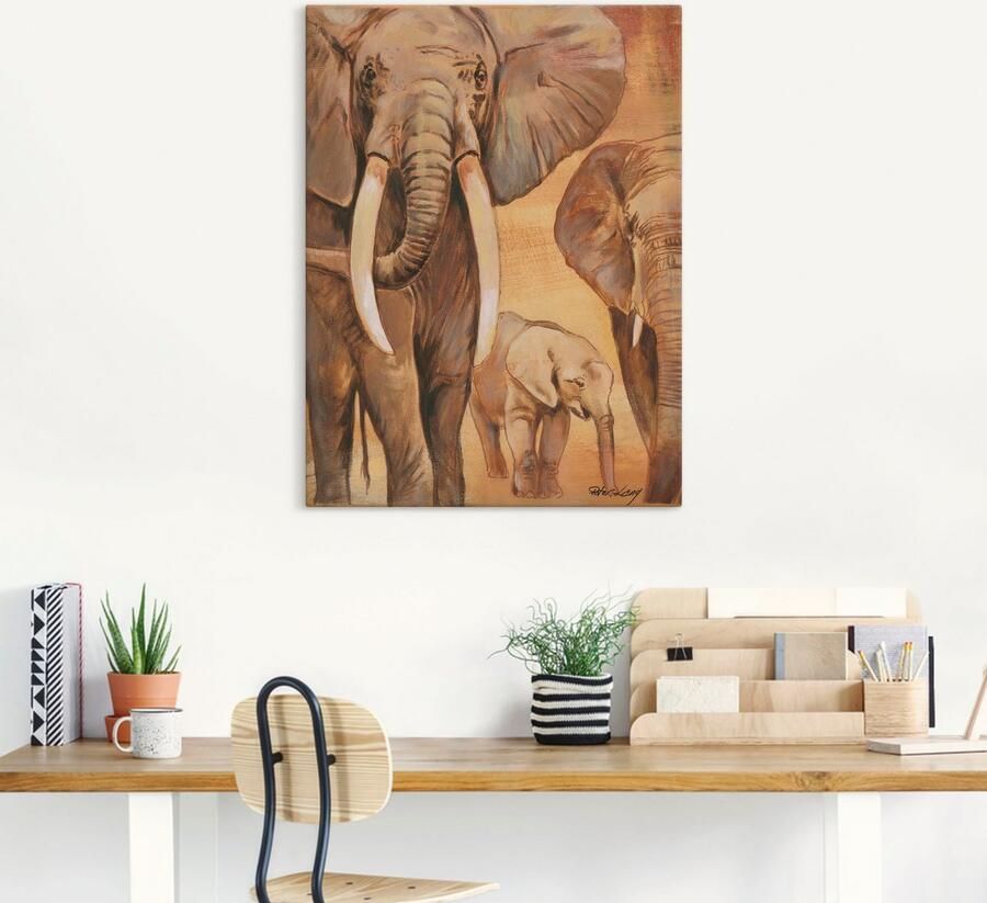 Artland Artprint op linnen Olifanten I - Foto 5