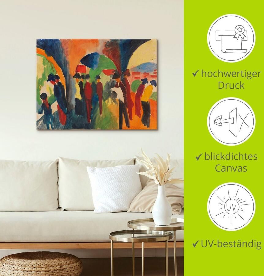 Artland Artprint op linnen Onder de arcades van Thun - Foto 3