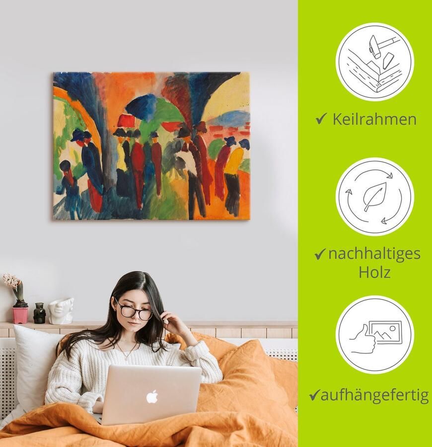 Artland Artprint op linnen Onder de arcades van Thun - Foto 2