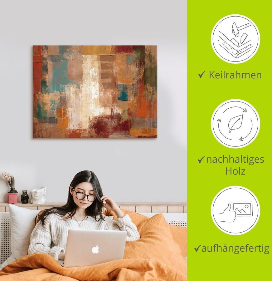 Artland Artprint op linnen Oriëntaals tochtje gespannen op een spieraam