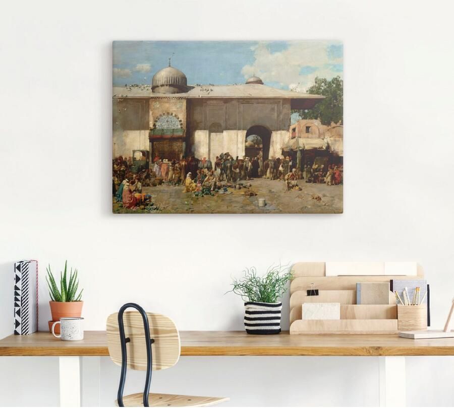 Artland Artprint op linnen Oriëntaalse markt. 1884 gespannen op een spieraam - Foto 3