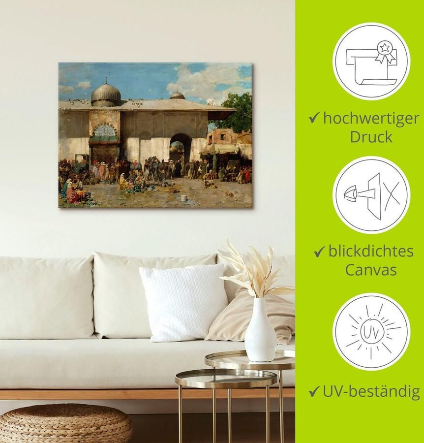 Artland Artprint op linnen Oriëntaalse markt. 1884 gespannen op een spieraam - Foto 2