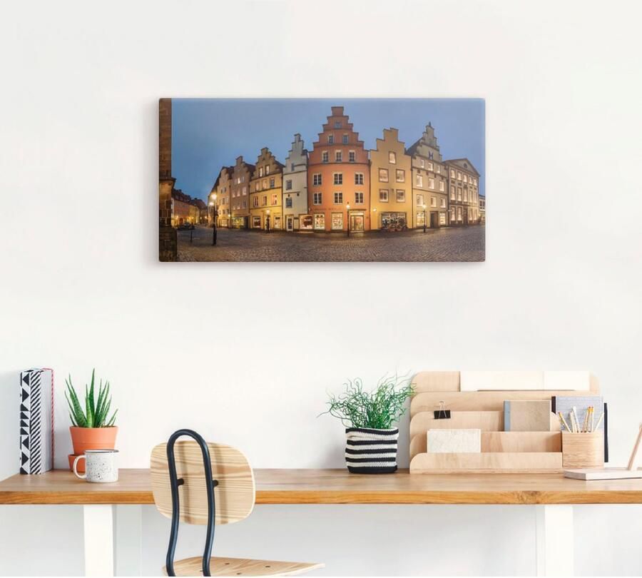 Artland Artprint op linnen Oude binnenstad Osnabrück - Foto 4