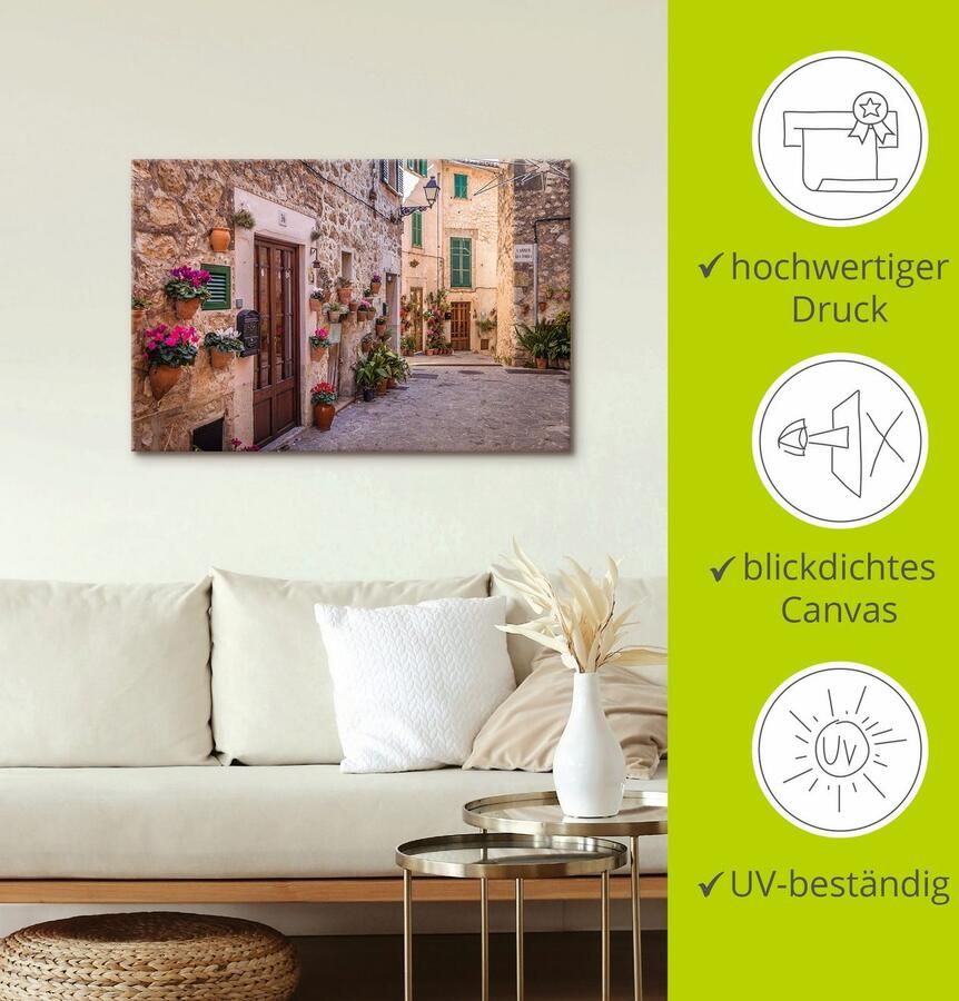 Artland Artprint op linnen Oude stadsgang in Valldemossa II - Foto 4