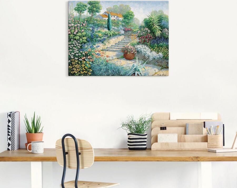 Artland Artprint op linnen Overal bloemen gespannen op een spieraam - Foto 5