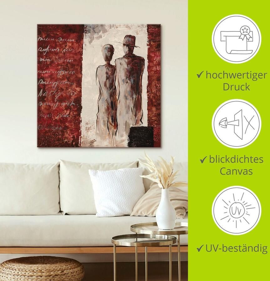 Artland Artprint op linnen Paar gespannen op een spieraam - Foto 3