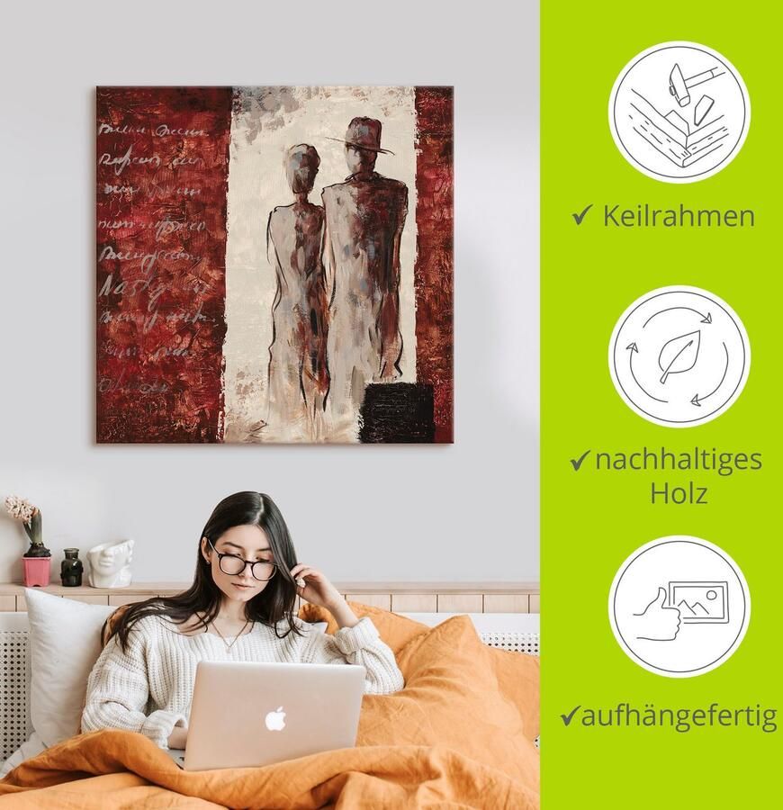 Artland Artprint op linnen Paar gespannen op een spieraam - Foto 2