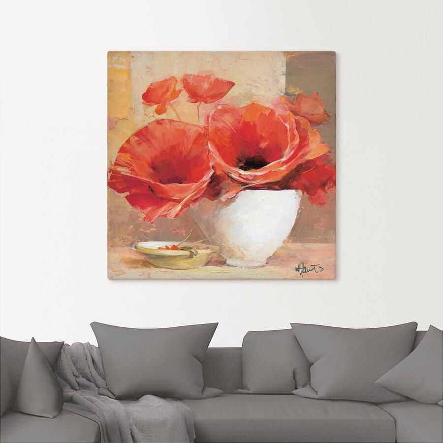 Artland Artprint op linnen Papaver II - Foto 2