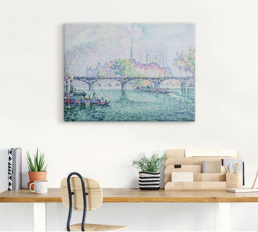 Artland Artprint op linnen Parijs blik op Ile de la Cité. 1913 - Foto 3