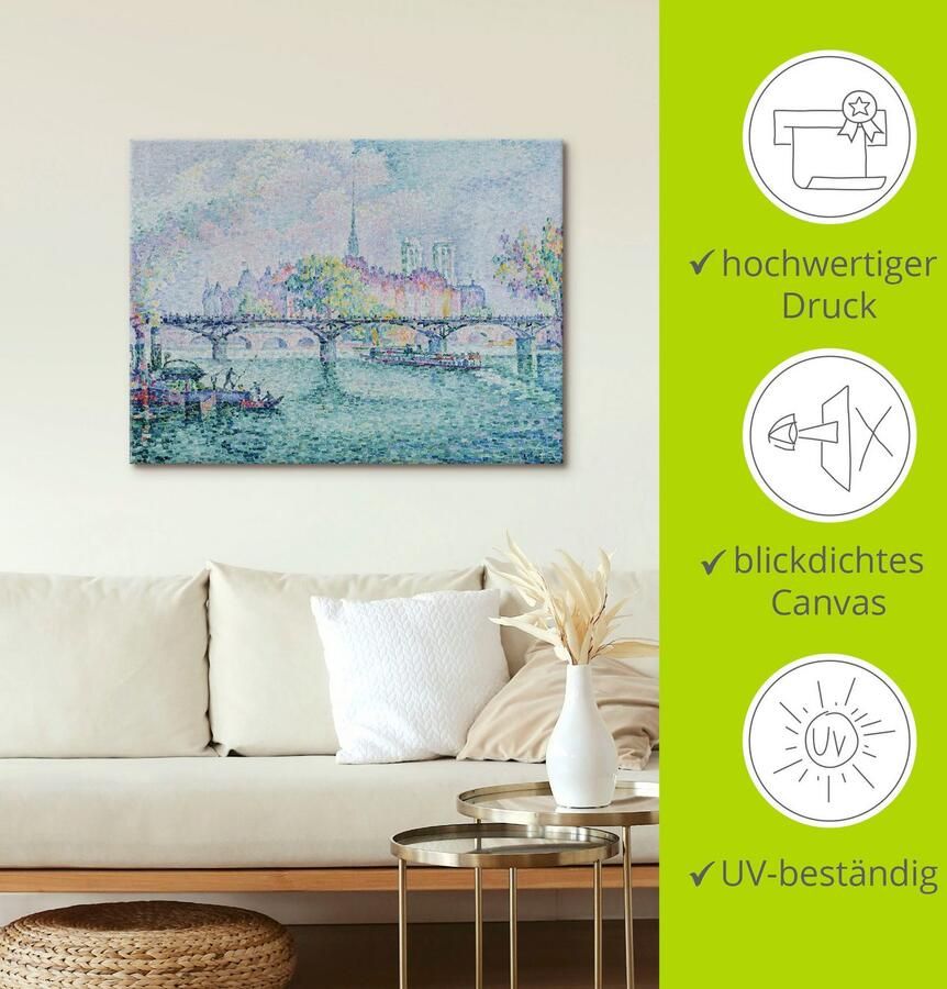 Artland Artprint op linnen Parijs blik op Ile de la Cité. 1913 - Foto 2
