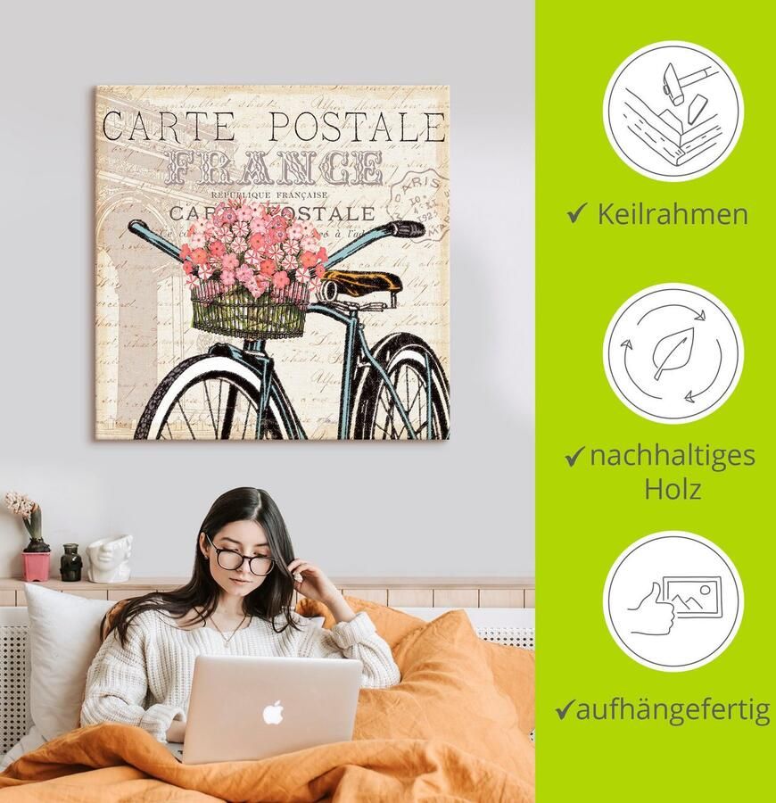 Artland Artprint op linnen Parijs Trip II gespannen op een spieraam