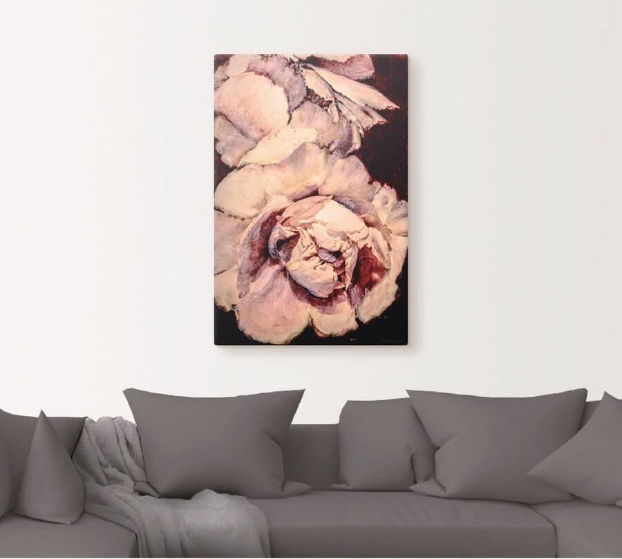 Artland Artprint op linnen Pioenroos III gespannen op een spieraam - Foto 4