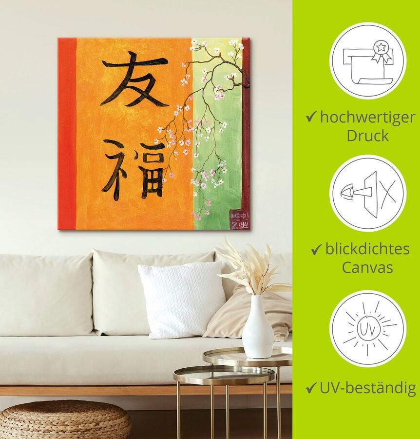 Artland Artprint op linnen Plezier geluk gespannen op een spieraam - Foto 3