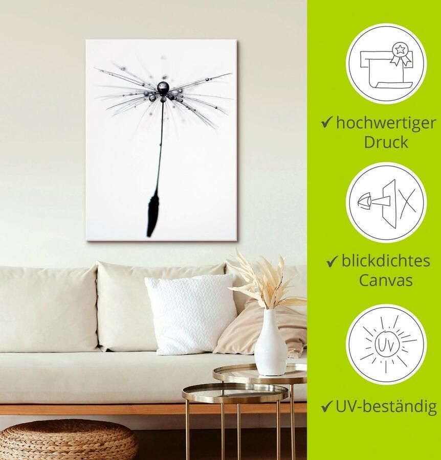 Artland Artprint op linnen Pluizenbol Alone gespannen op een spieraam - Foto 2