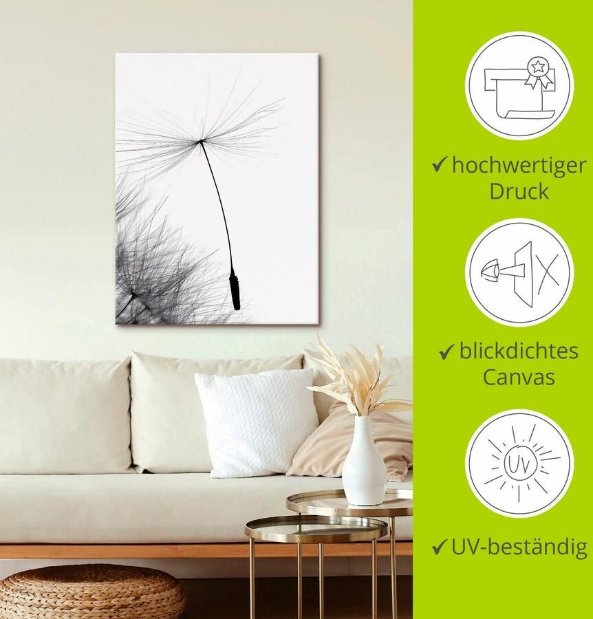 Artland Artprint op linnen Pluizenbol laatste steun gespannen op een spieraam - Foto 3