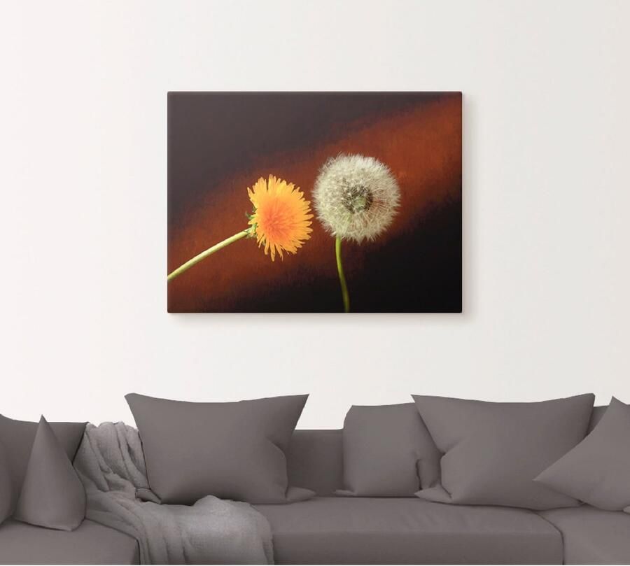 Artland Artprint op linnen Pluizenbol paardenbloem gespannen op een spieraam - Foto 6