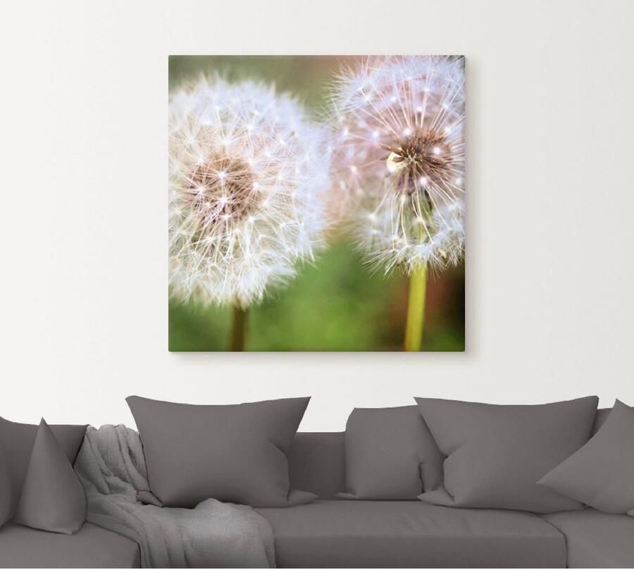 Artland Artprint op linnen Pluizenbol paarsgewijs samenzijn - Foto 4