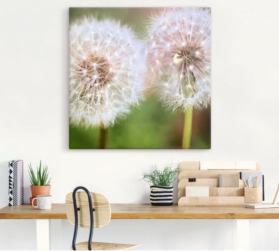 Artland Artprint op linnen Pluizenbol paarsgewijs samenzijn - Foto 3