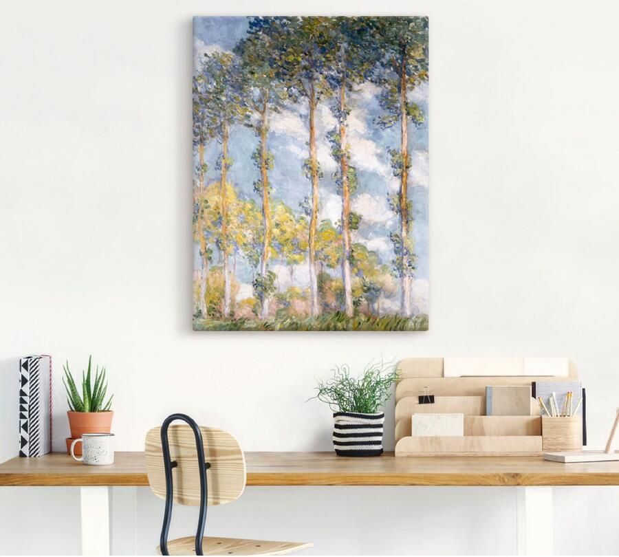 Artland Artprint op linnen Populieren. 1881 gespannen op een spieraam - Foto 3