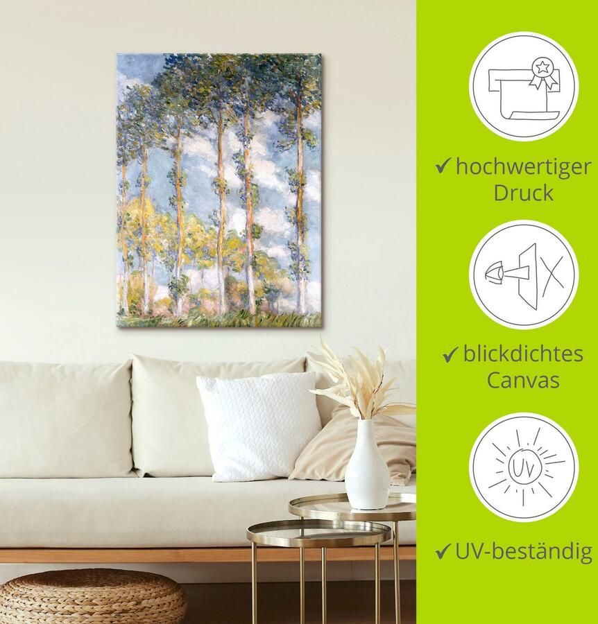 Artland Artprint op linnen Populieren. 1881 gespannen op een spieraam - Foto 2