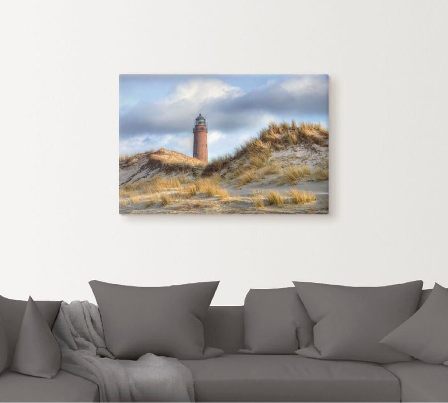 Artland Artprint op linnen Prerow vuurtoren gespannen op een spieraam - Foto 4