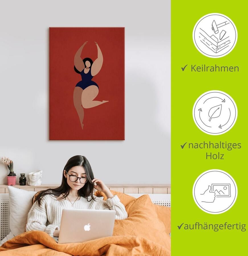 Artland Artprint op linnen Prima ballerina's gespannen op een spieraam - Foto 2